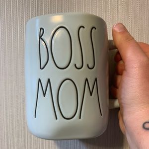 Rae Dunn light blue boss mom